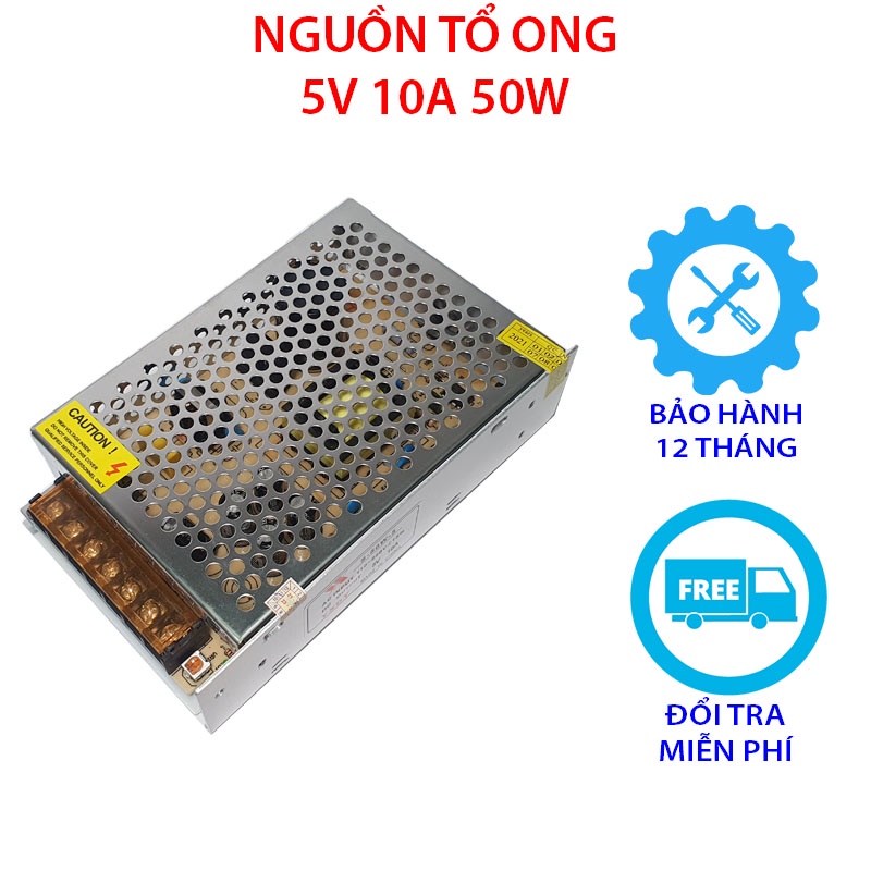 NGUỒN TỔ ONG 5V 60A -&gt; 5V 10A DÙNG CHO ĐÈN LED, CAMERA GIÁM SÁT,... BẢO HÀNH 12 THÁNG