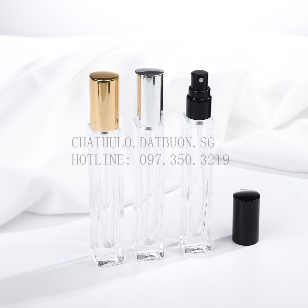 Chai chiết nước hoa dạng xịt 10ml, thân thuỷ tinh trong suốt bền đẹp | BigBuy360 - bigbuy360.vn