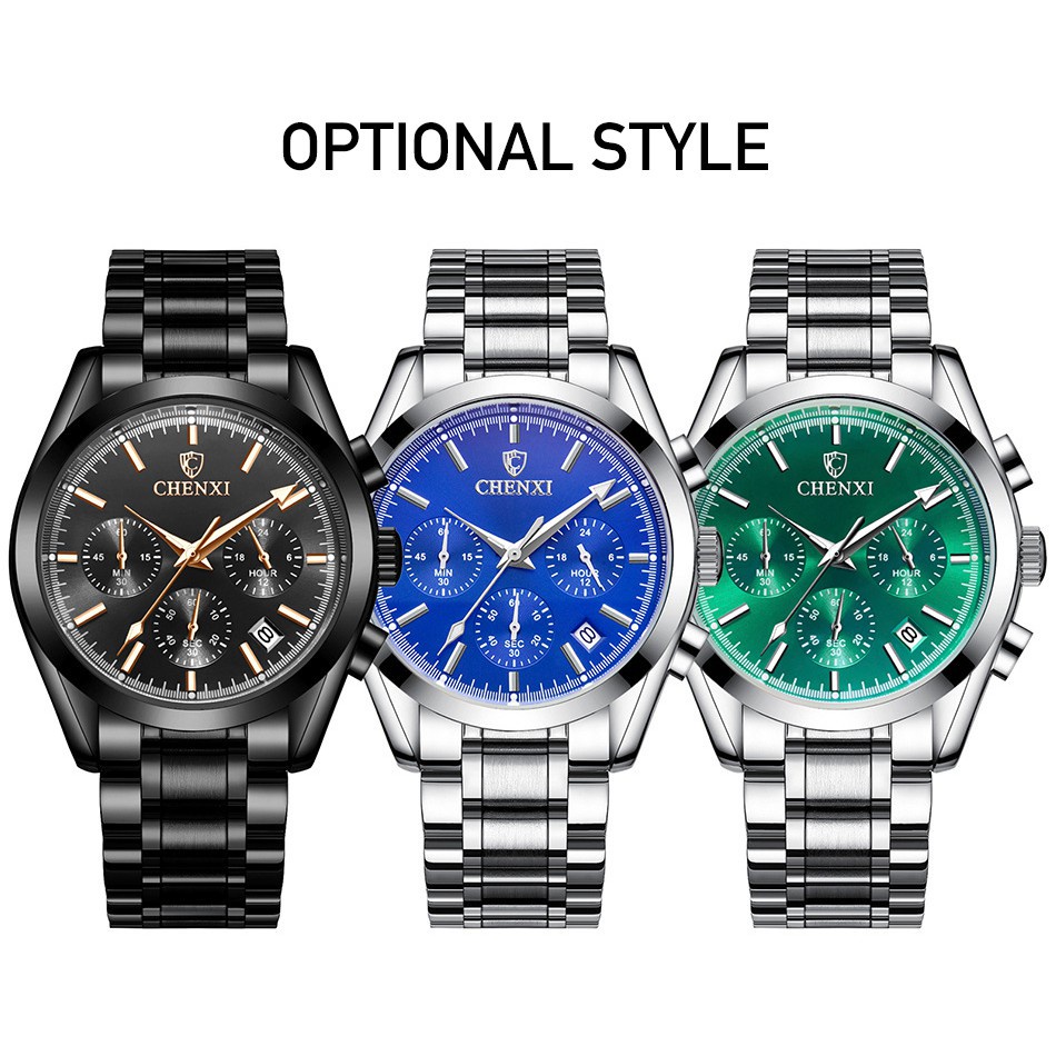Đồng Hồ Đeo Tay Chexi Chống Thấm Nước Bằng Thép Không Gỉ Sang Trọng Cho Nam