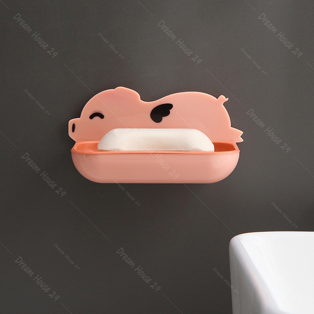 Kệ đựng xà phòng gắn tường nhựa abs, kệ nhà tắm đựng đồ 2 lớp có khay thoát nước