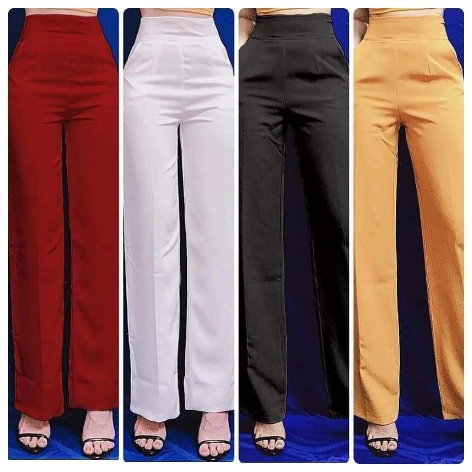 Quần ống suông, quần ống rộng chất lụa Ý không nhăn hàng thiết kế (38kg-70kg)