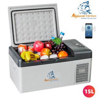 Tủ lạnh mini dùng trong nhà và trên ô tô nhãn hiệu Cao Cấp Alpicool Mã C-15 - Bảo hành chính hãng