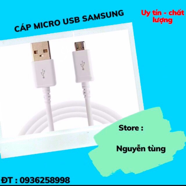 Cổng Micro Cáp Samsung. Tương thích trên các dòng điện thoại android, PkNguyenTung