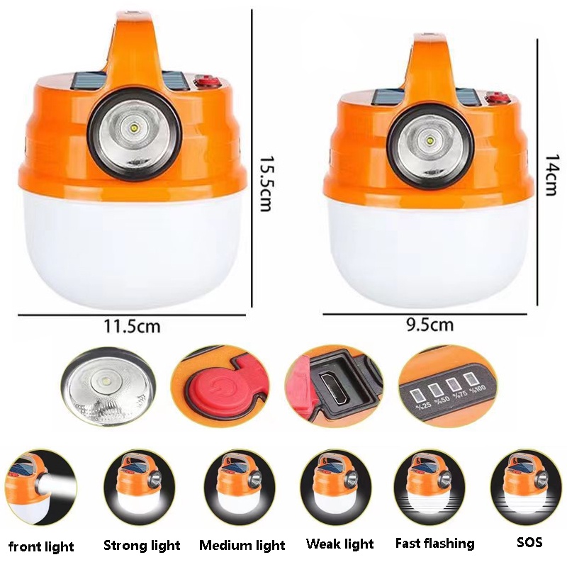 Đèn LED Sạc USB Sử Dụng Pin Khẩn Cấp Cho Hoạt Động Ngoài Trời