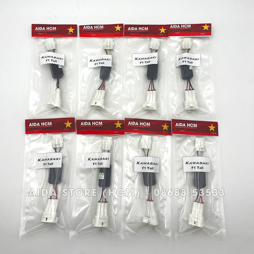 Bộ mạch sẵn giắc zin tạo chớp F1 cho PKL Kawasaki đèn hậu LED