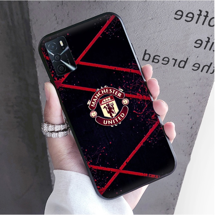 Ốp Điện Thoại Mềm Viền Đen Hình Manchester United Cho Samsung Galaxy A02 M02 A03S A10 A10S A20 A30 A20S A40S A70