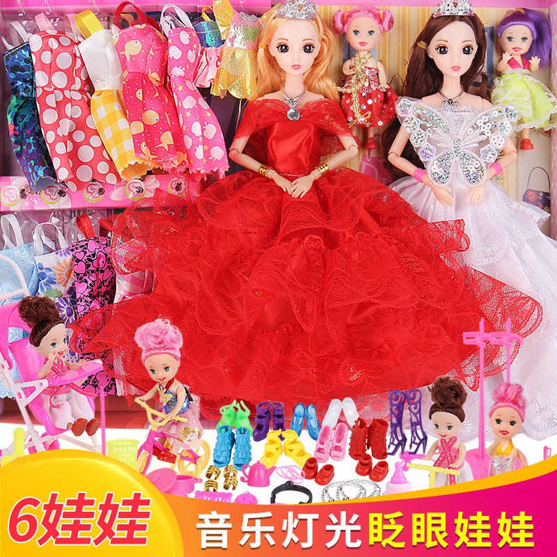 Barbie Big Set Quà Sinh Nhật Đồ Chơi Trẻ Em Cô Gái 36 Tuổi Bán Buôn Net Công Chúa Búp Bê Màu Đỏ