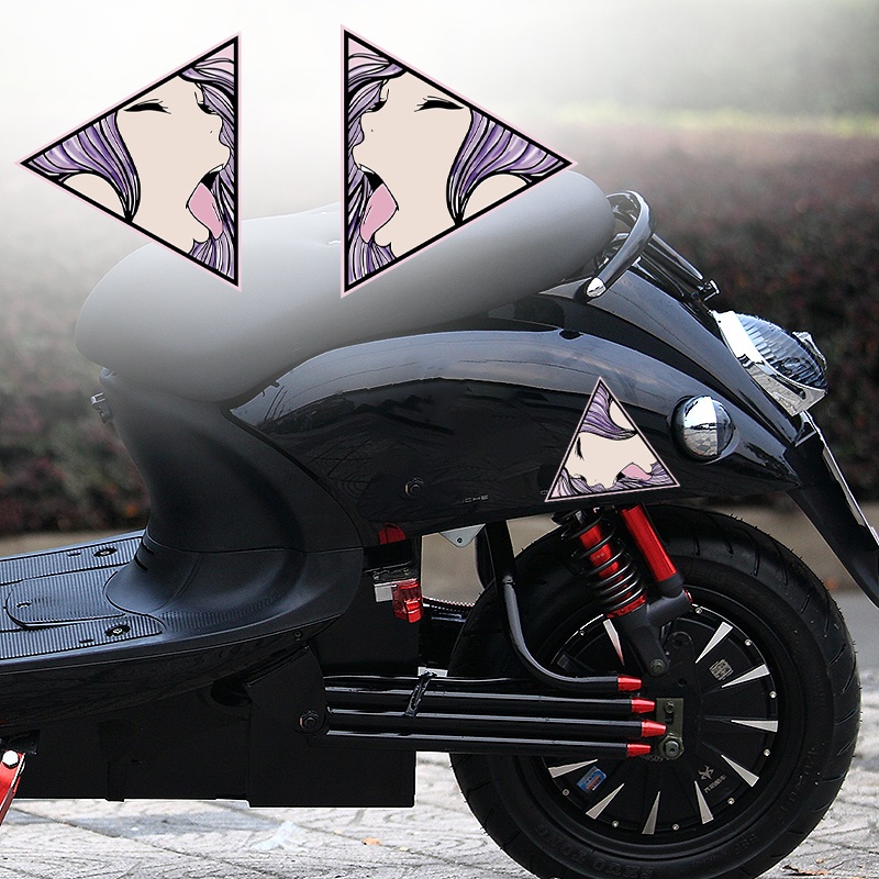 1 Đề Can Phản Quang JDM Trái Phải Hoạt Hình Nhật Bản Trang Trí Xe Hơi / Xe Máy Hai Chiều Gợi Cảm Đẹp Mắt