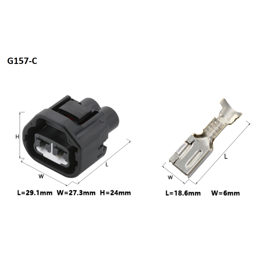 G157-Giắc cắm chống thấm ô tô 2 lỗ 4.8mm