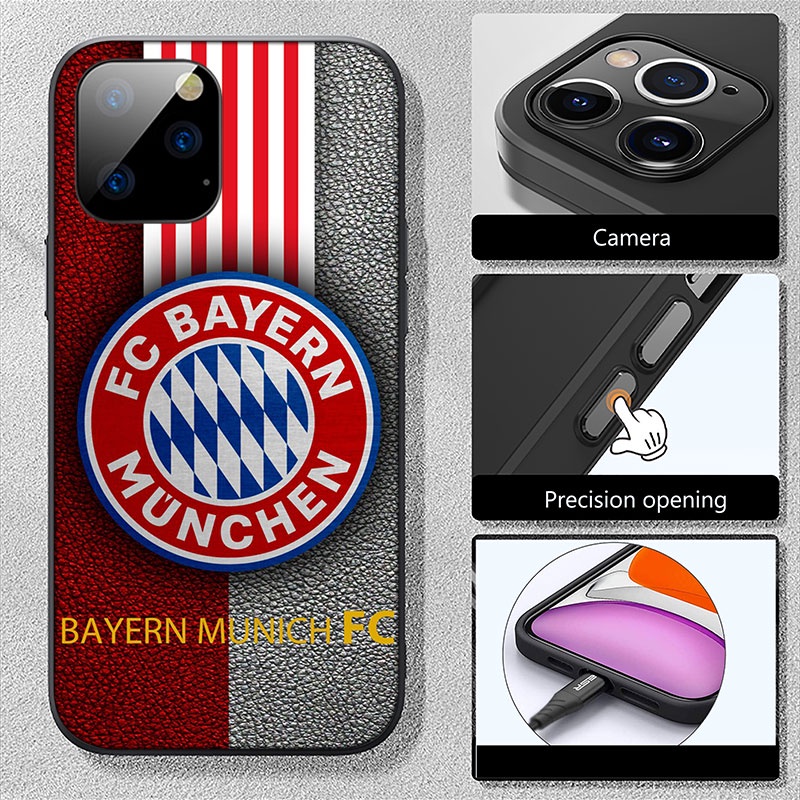 Ốp Điện Thoại Họa Tiết Logo Bayern Munich Cho iPhone 5 5S 6 6S 7 8 11 Pro Max Plus SE XR IJ29