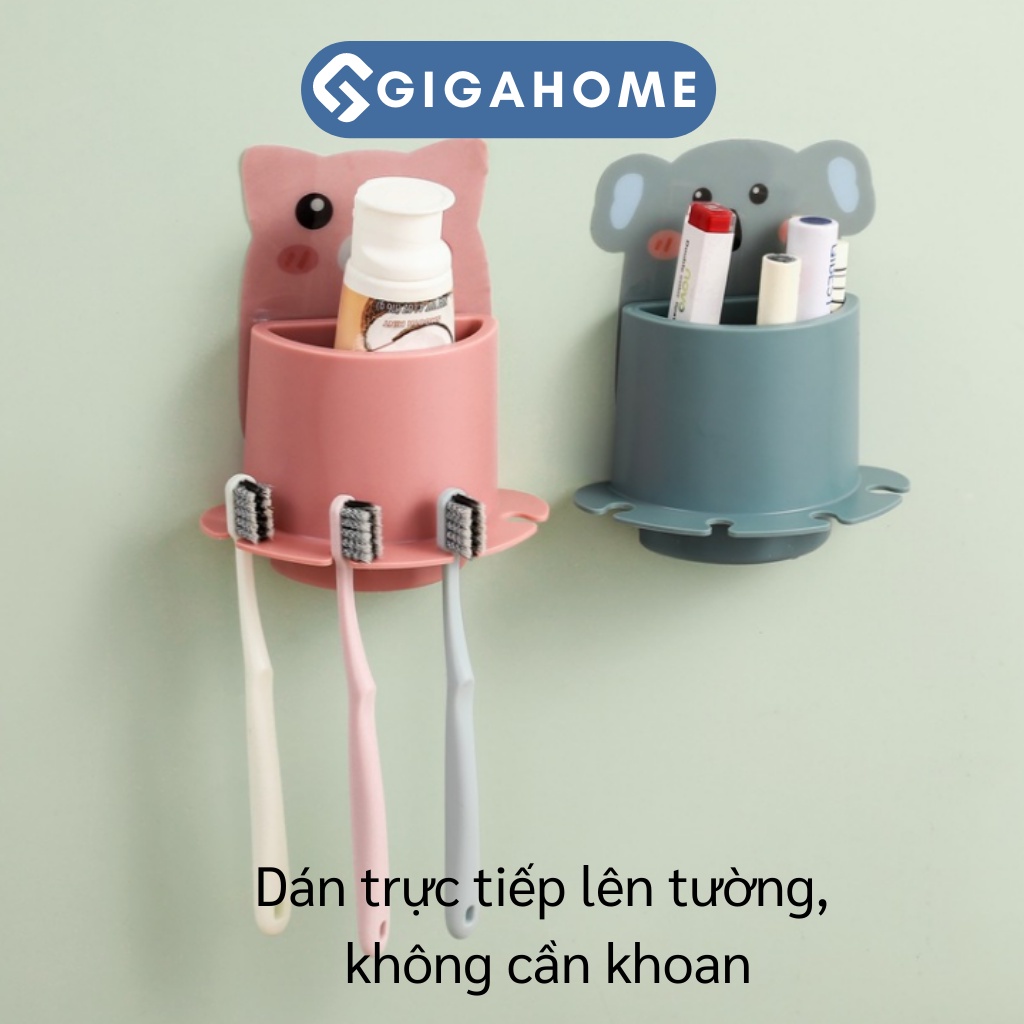 Ly Cốc Hình Thú Đỡ Bàn Chải Đánh Răng Dán Tường GIGAHOME 9744