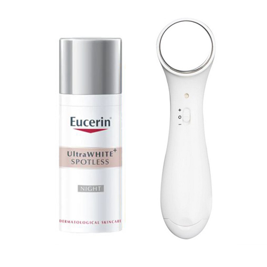 [Tặng máy massage] Kem dưỡng trắng da, làm mờ đốm nâu ban đêm Eucerin UltraWHITE+ SPOTLESS Night 50ml