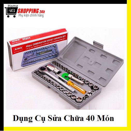 Bộ Dụng Cụ Sữa Chữa 40 Món Chuyên Dụng Cho Xe Máy, Ô Tô