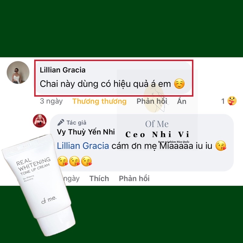 PHẤN ĐÀO KIỀM MỒ HÔI, GIẢM HÔI NÁCH + KEM REAL WHITENING TONE UP (OF ME) GIẢM THÂM SẠM TẶNG KÈM 4 REDPEEL | BigBuy360 - bigbuy360.vn