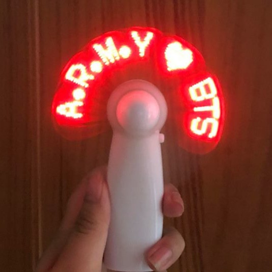 Quạt ARMY chạy chữ Led