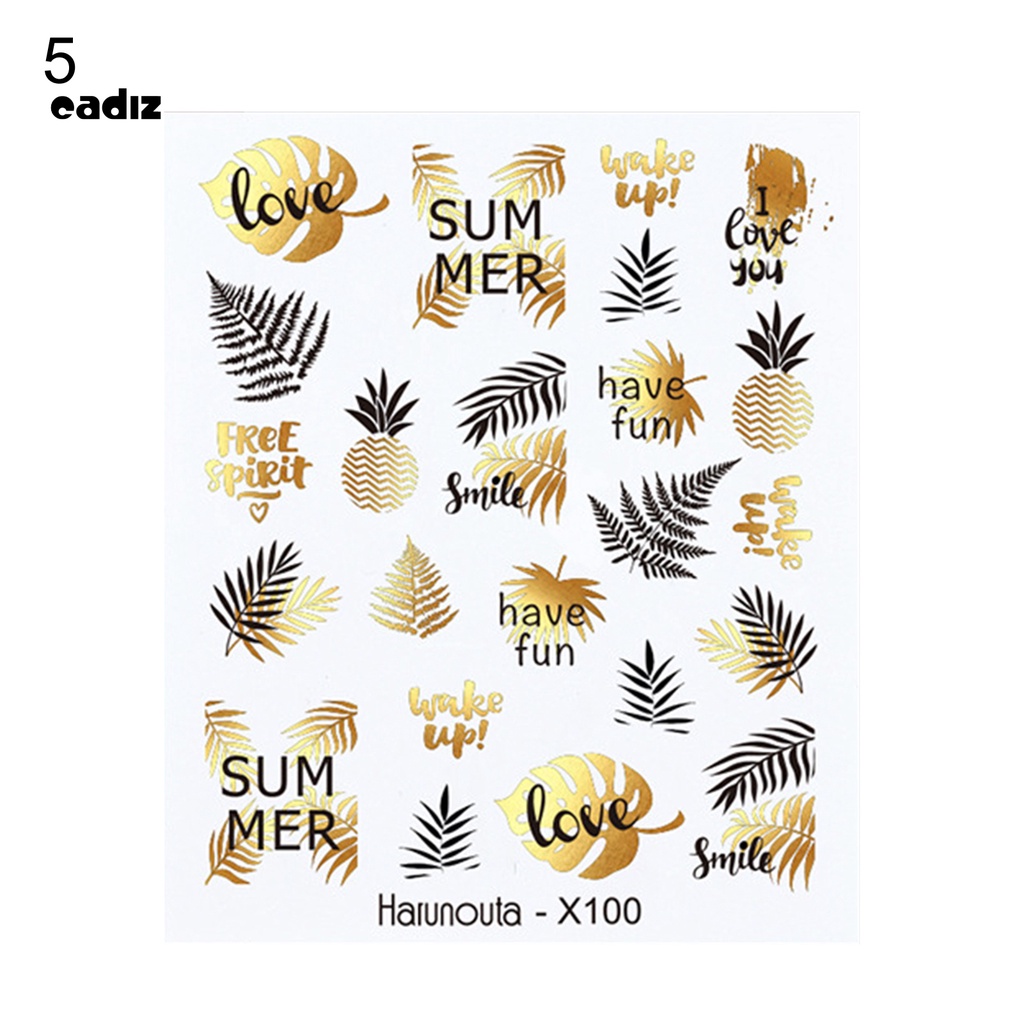 [Hàng mới về] Tờ miếng dán decal trang trí móng tay nhiều mẫu hoa lá trái tim tùy chọn 3D siêu mỏng dành cho nữ