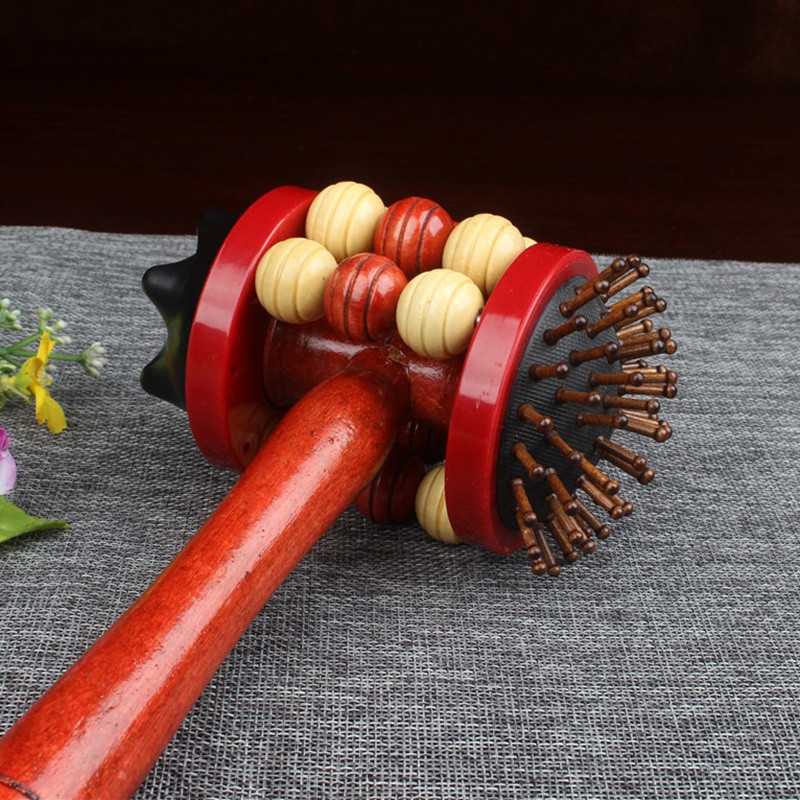 Cây lăn massage lưng bằng gỗ