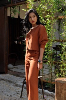 vải thô cam đất bã trầu ( như huệ