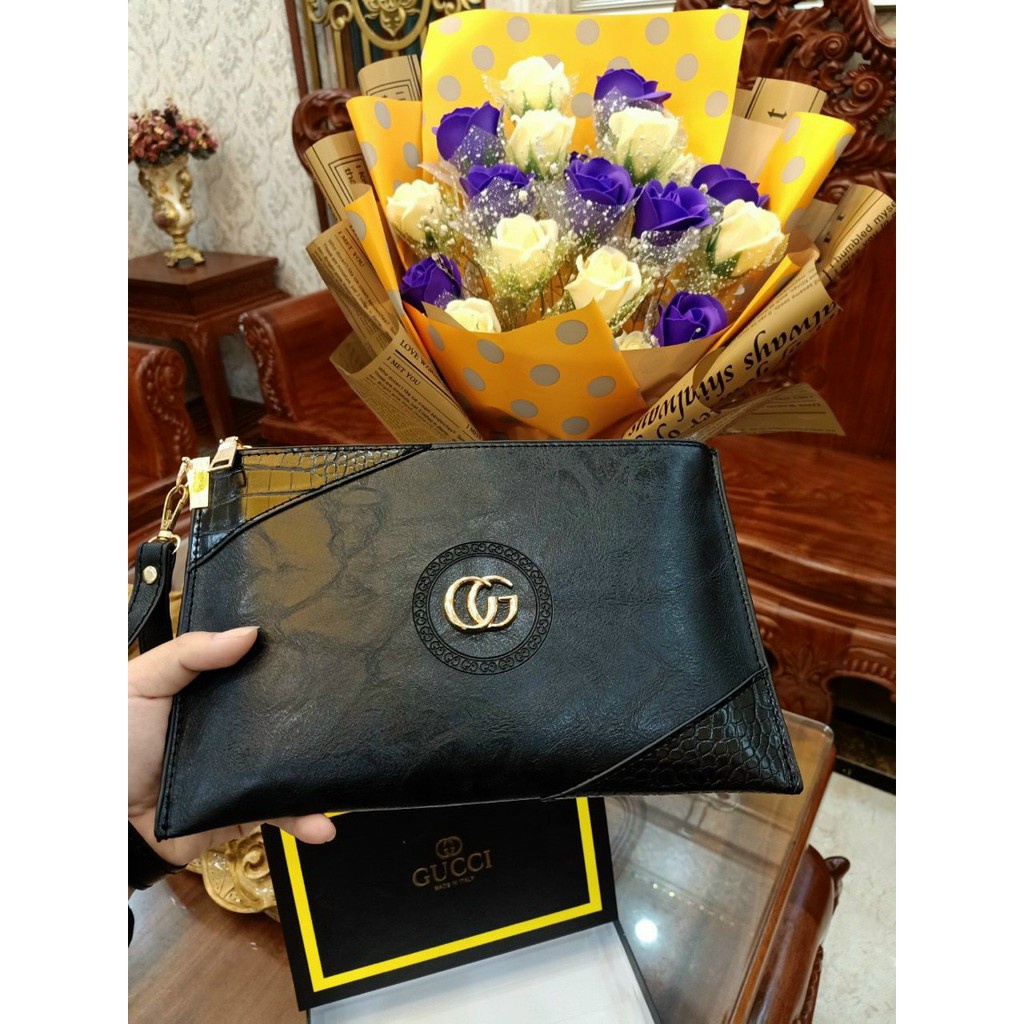 Clutch Da Unisex Thời Trang Sành Điệu, Ví Kẹp Nách Thời Trang Unisex ❤❤❤ Freeship