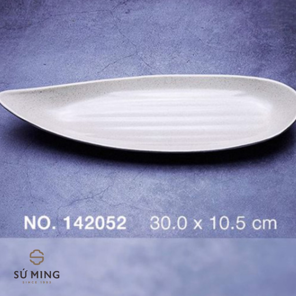 Đĩa Lá Đen, Nâu Đá Nhựa Melamine Cao Cấp Dùng Trong Nhà Hàng, Quán Ăn