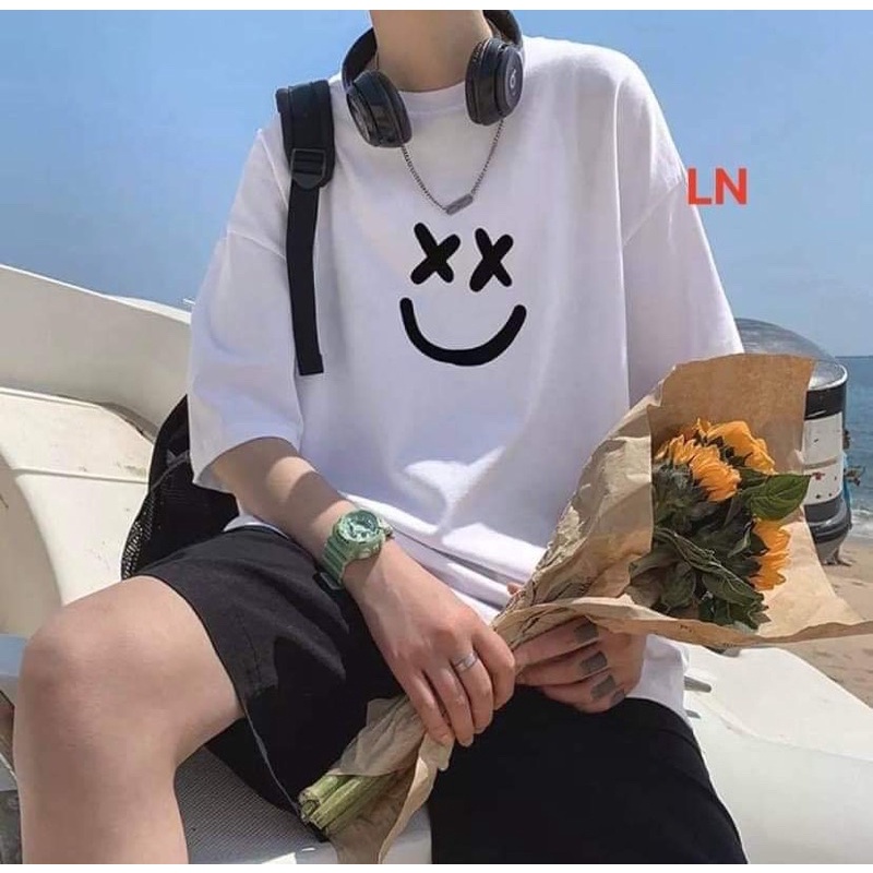 Áo phông mắt XX mặt cười in đậm DA6