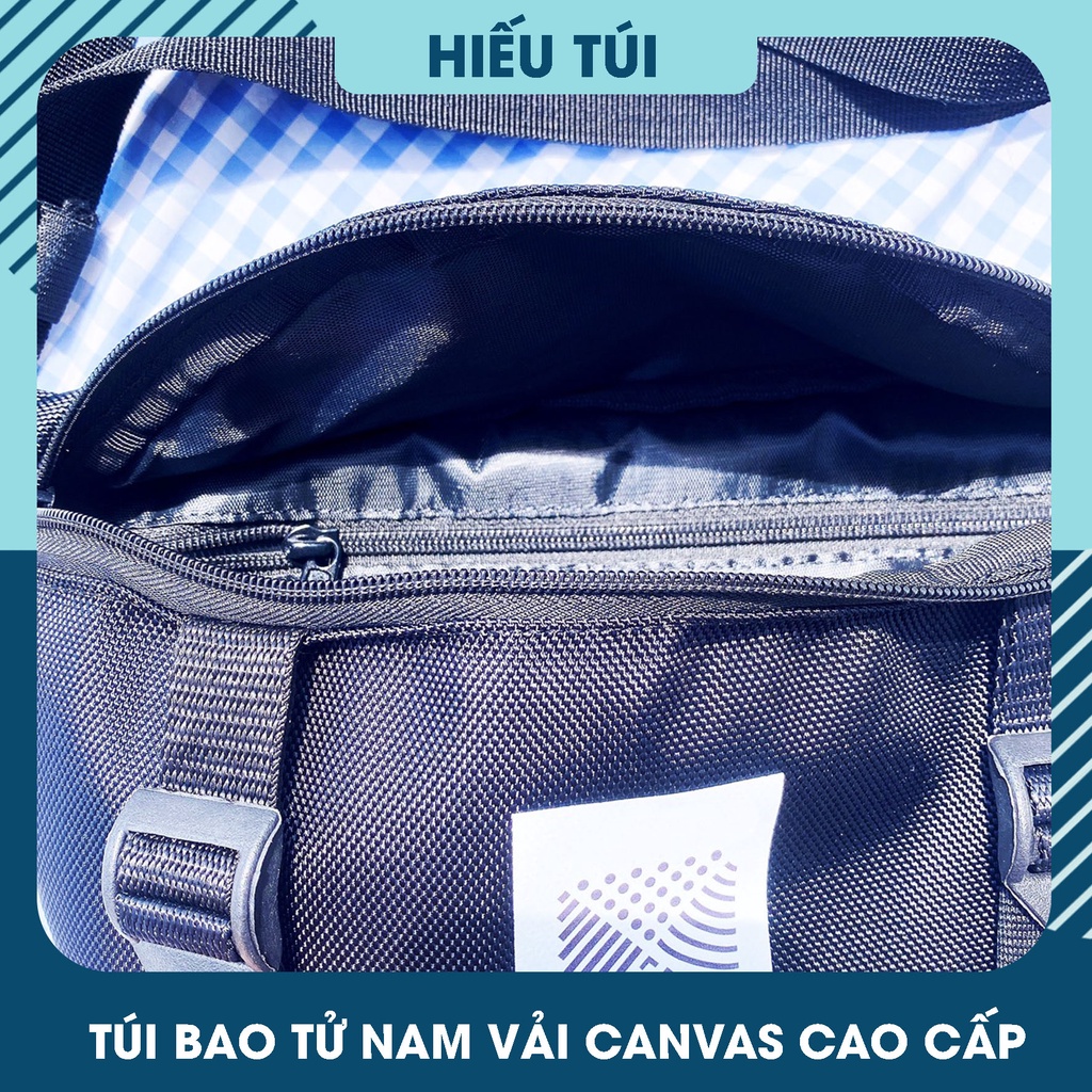 Túi bao tử ATRIC vải canvas cao cấp đeo chéo ngực nam nữ thể thao chống nước 2 ngăn đẹp HT111 | WebRaoVat - webraovat.net.vn