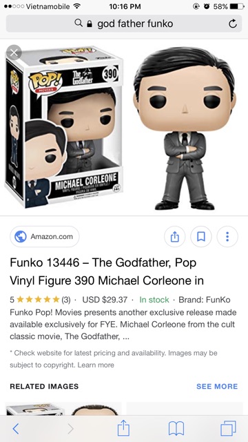 mô hình micheal corleone phim Bố già The god father