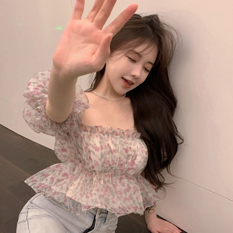 Áo Trễ Vai Tay Phồng Thời Trang Dành Cho Nữ