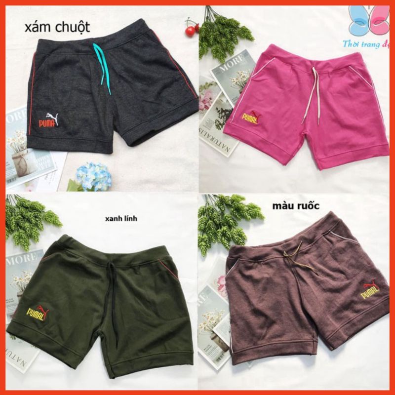 Quần đùi nữ lưng thun dây rút thoải mái trẻ trung thời trang (Size 35-62kg)