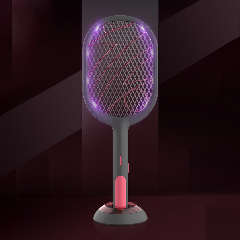 Vợt Muỗi Ruồi 2 chế độ, có chân đế, cổng sạc USB, Tự Động, Pin 1200mAh