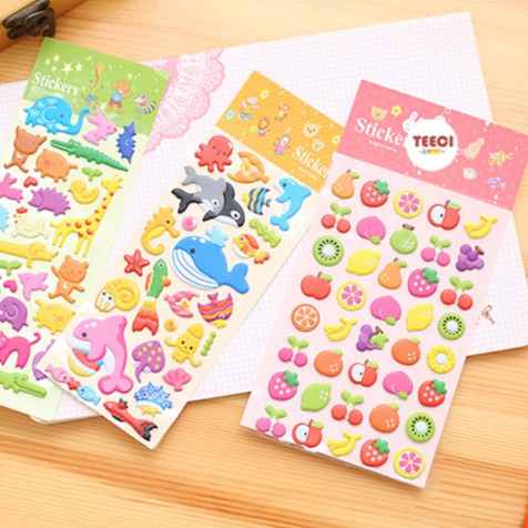 &lt;Ảnh Thật Shop Chụp&gt; Sticker - Hình Dán Nổi 3D The Zoo Nhiều Chủ Đề Xinh Xắn Trang Trí Sổ Tay Mohamm, Điện Thoại T084