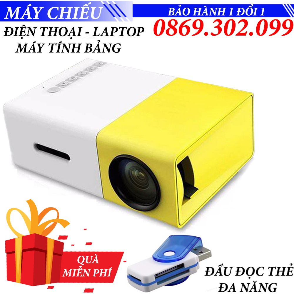 Máy chiếu Mini cho điện thoại laptop YG-300 hỗ trợ độ phân giải lên đến 1920 x 1080 pixel