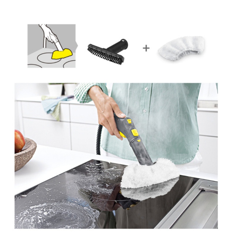 Bộ 3 Bàn Chải Cầm Tay Thay Thế Cho Máy Hút Bụi Hơi Nước Karcher SC1 SC1 SC2 SC3