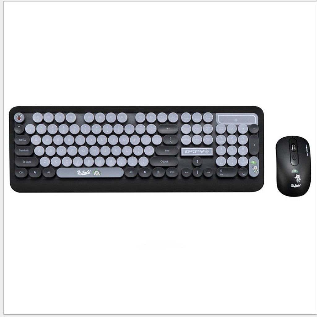 Bộ bàn phím và chuột không dây Siêu Xinh thời trang K68 màu đen vàng xanh sặc sỡ tương thích máy tính, laptop, pc | BigBuy360 - bigbuy360.vn