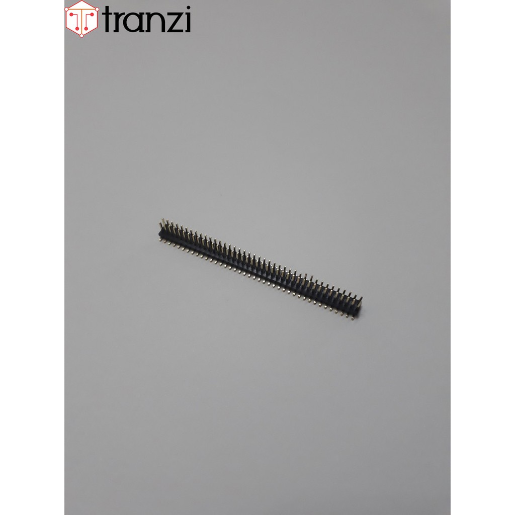 Giăm dán SMD 1.27mm đôi đực thẳng 2x40P 4mm đen chân đồng - túi 2 cái - túi  2 cái