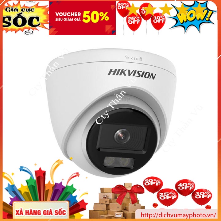 Camera IP Hik Có Màu 4mp Dome có Poe Có Mic, mã DS-2CD1347G0-LUF