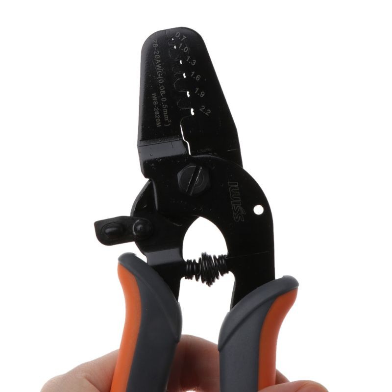 yal Mini Crimper Open Barrel Crimping Tool Pliers for AWG28-20 Terminal Connector