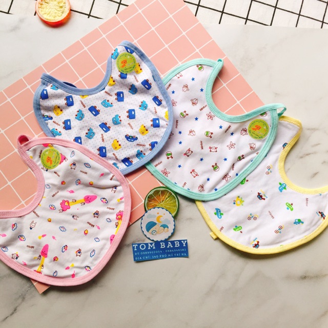 Yếm buộc dây Mintu ( 2 lớp vải)