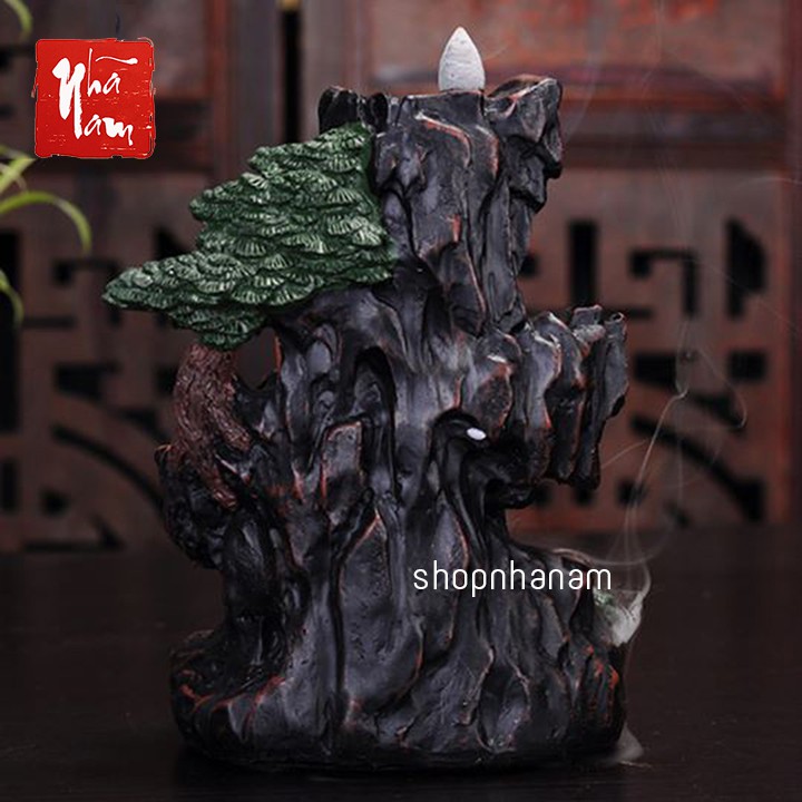[Bán sỉ] Thác khói trầm hương để bàn tặng 3 nụ trầm thác non trùng thủy phục tháp khói tiểu cảnh