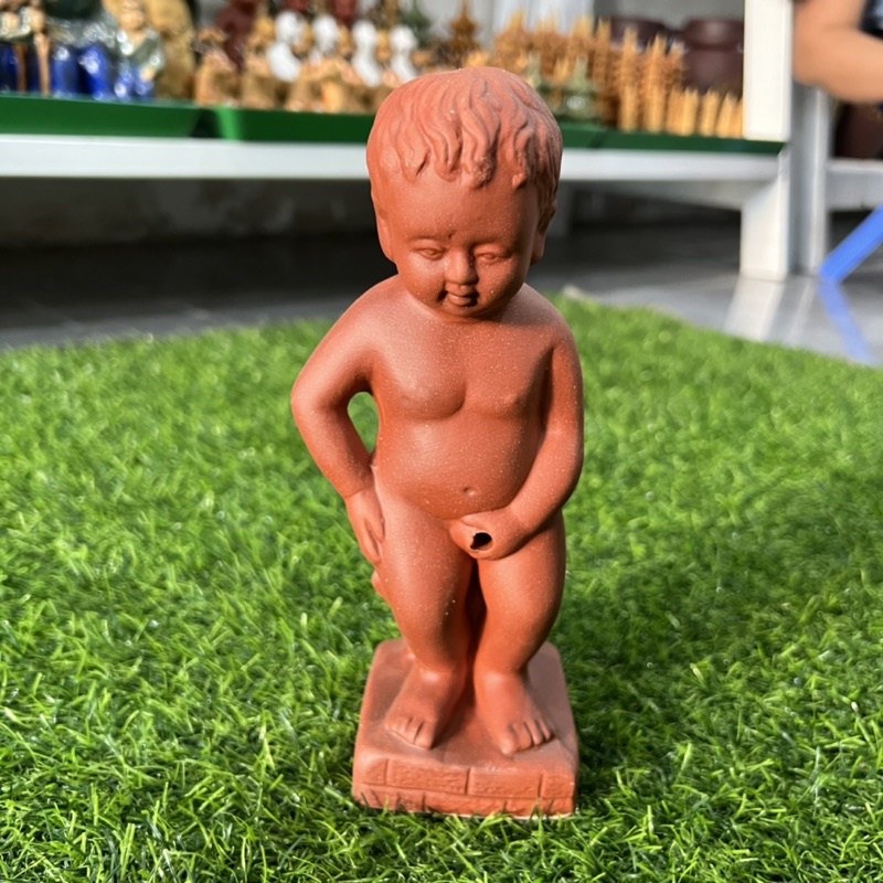 Tượng Cậu Bé Tè - Gốm Sứ Bát Tràng - Trang Trí Tiểu Cảnh, Hòn Nam Bộ, Thác Nước, Bể Cá,…