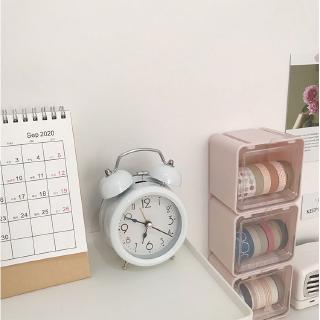 Đồng Hồ Báo Thức Bằng Kim Loại Thiết Kế Tối Giản Phong Cách Retro
