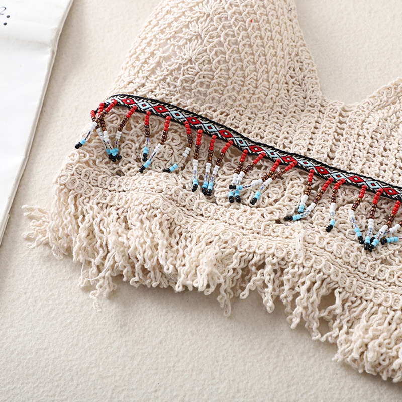 Brroa Áo Lót Cổ Chữ V Khoét Sâu Họa Tiết Kẻ Sọc Phong Cách Boho Quyến Rũ Dành Cho Nữ