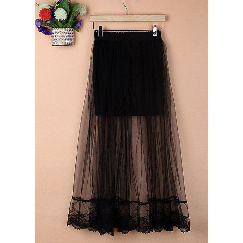 Chân váy maxi ren quyến rũ