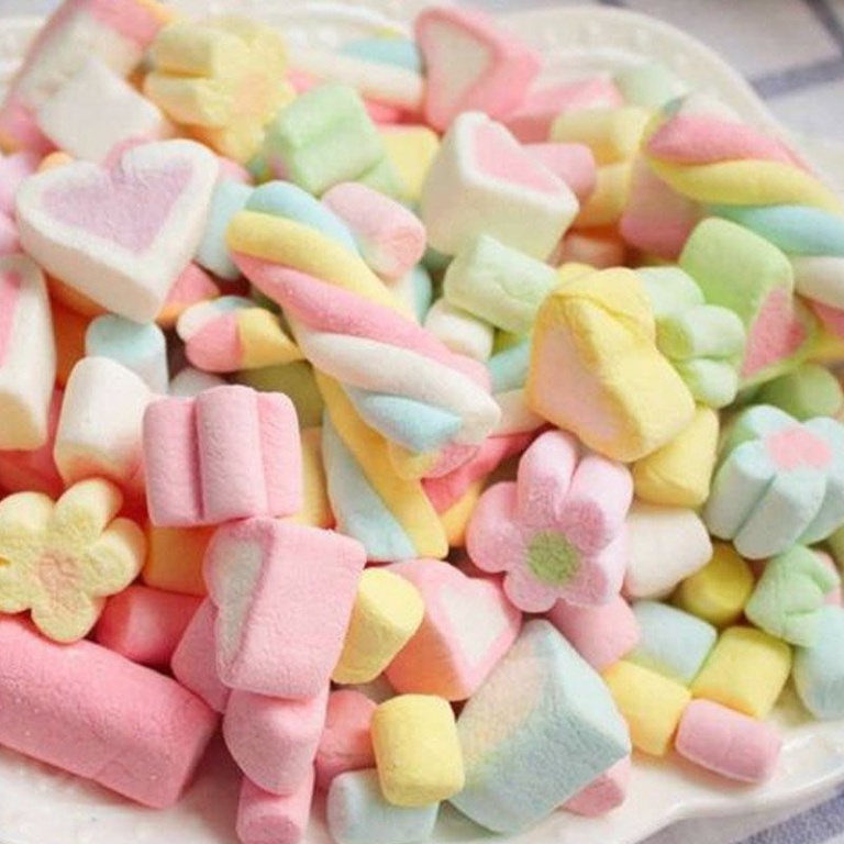 Thực phẩm trang trí bánh  kẹo xốp marshmallow