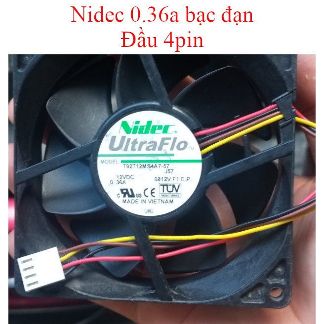 Fan quạt 9cm tản nhiệt máy tính hiệu DELTA, ADDA điện 12v, ampe 0.4-2.5A, hàng tháo máy Server
