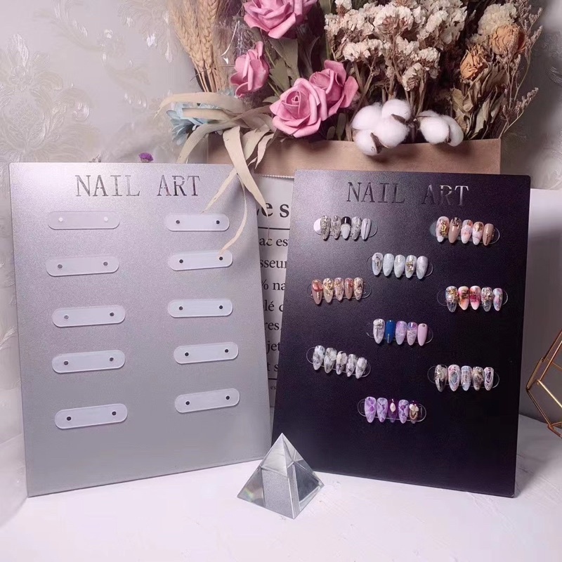 Bộ sản phẩm Bảng trưng mẫu và nam châm bày mẫu móng sơn nghệ thuật nail bằng kim loại