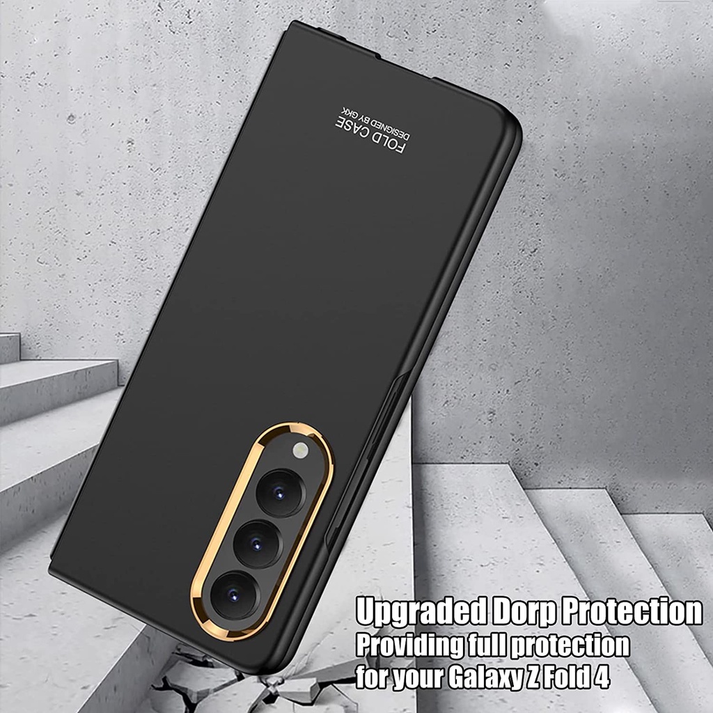 Ốp Điện Thoại Mỏng Chống Trượt Có Nắp Lens Bảo Vệ Ống Kính Máy Ảnh Cho Samsung Galaxy Z Fold 4 Samsung Galaxy Z Fold 4