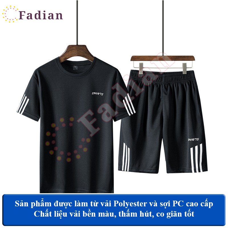 Set đồ bộ nam nữ mặc nhà, bộ quần áo thể thao tay ngắn SPORT phối sọc thời trang phong cách Ulzzang Unisex (mẫu mới)