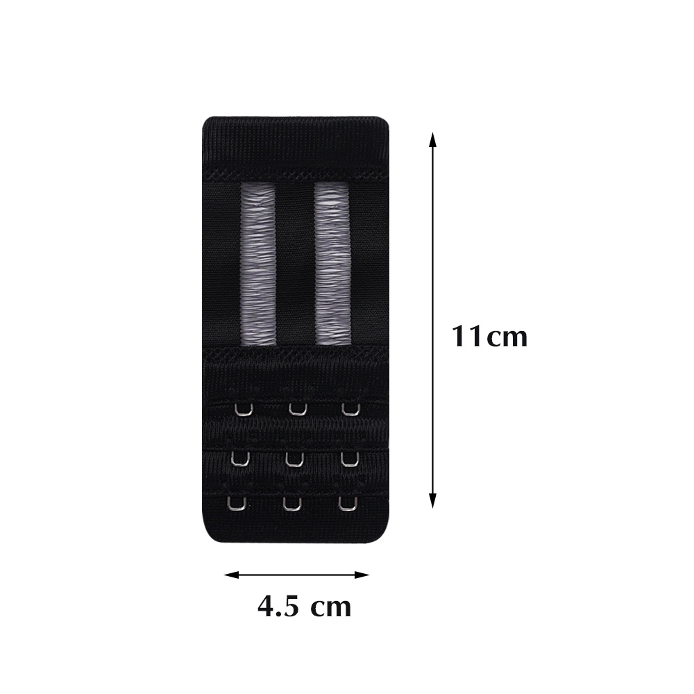 Móc mở rộng áo ngực dây ruy băng đàn hồi cao 3 hàng móc