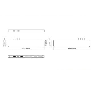 CỔNG CHUYỂN HYPERDRIVE PRO 8-IN-2 HUB FOR USB-C MACBOOK PRO 2016/2017/2018!!